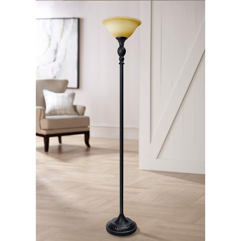 Classic Bronze Torchiere Floor Lamp