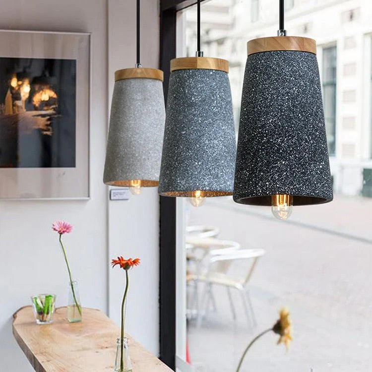 ConcreteGlow Modern Cement Pendant Light – Industrial Charm Meets Minimal Design